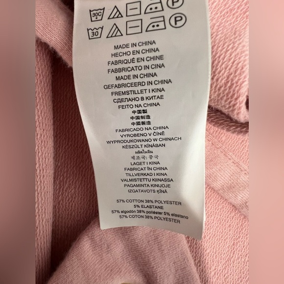 MICHAEL KORS pale pink drawstring hoodie size L - Picture 6 of 6